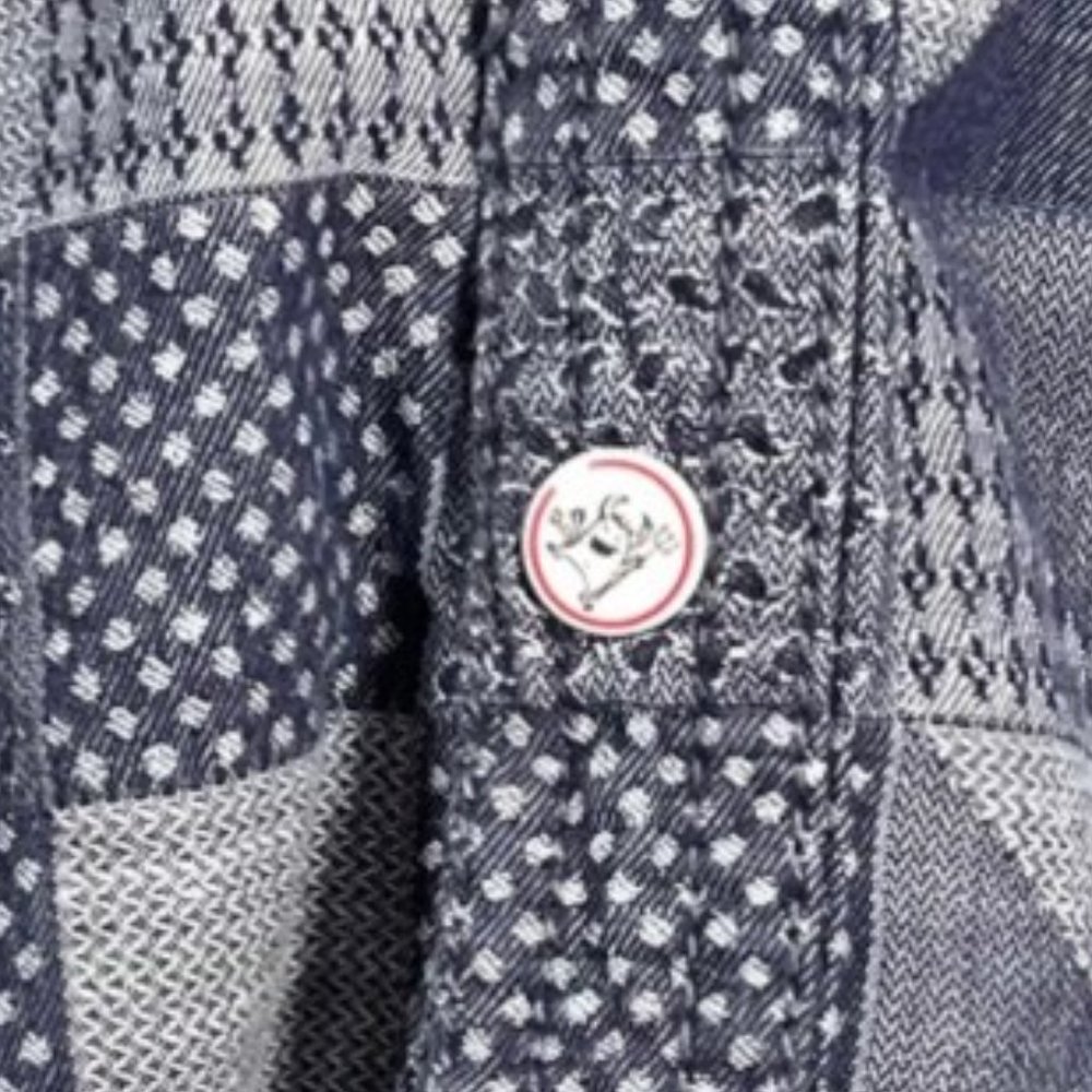 Robert Graham Patchwork Button Front Shirt Size M… - image 5